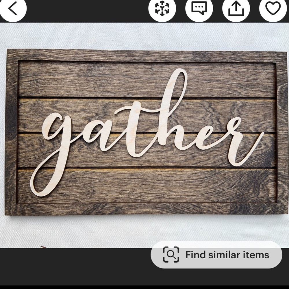 Rustic Gather Sign